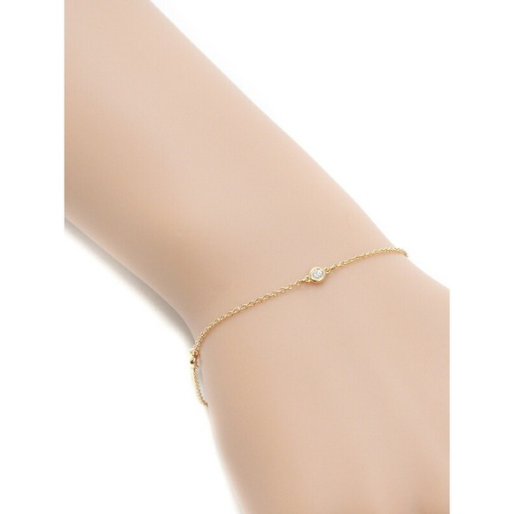 Tiffany Elsa Peretti Visor Yard Bracelet Diamond Pink Gold